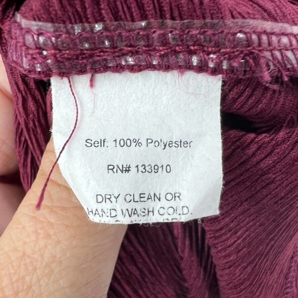 Show Me Your Mumu Womens Toby Tie Textured Swing Dress XL Maroon Burgundy - Picture 7 of 9